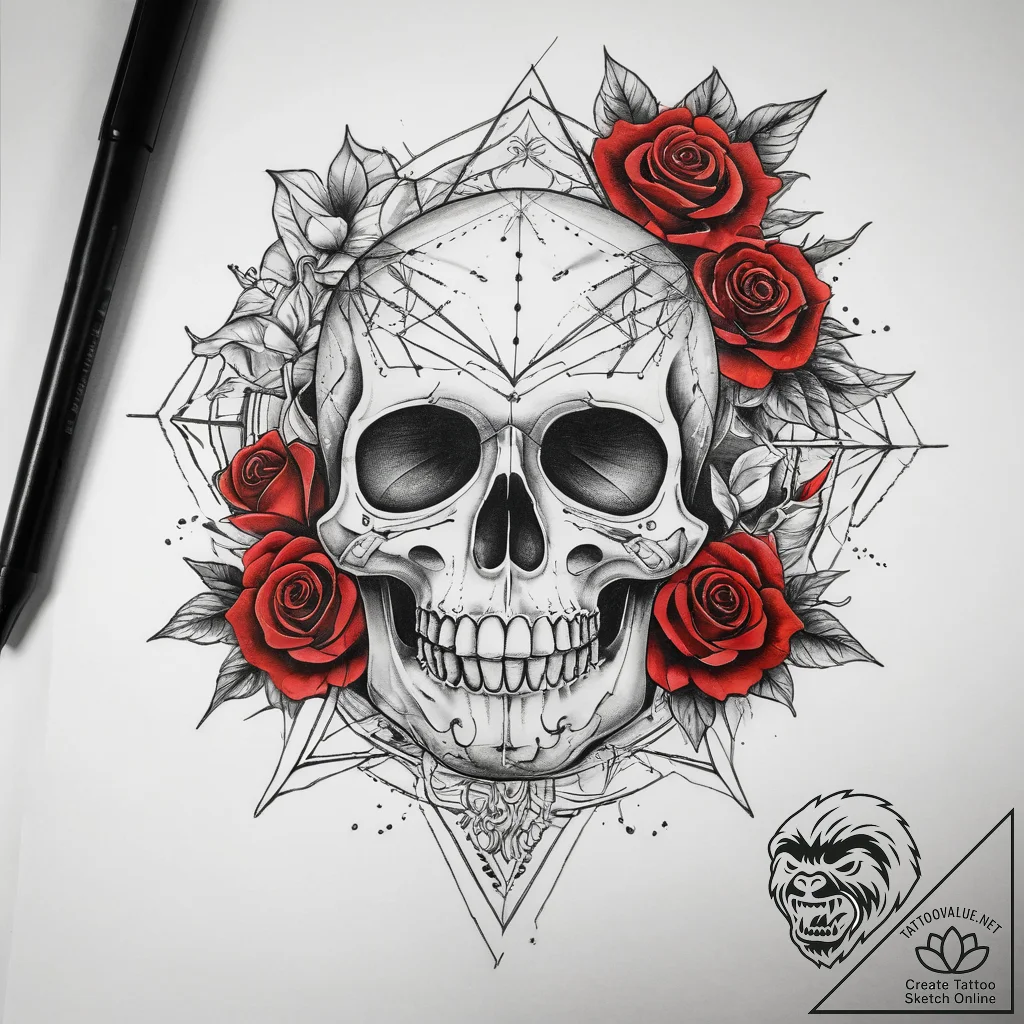 Tattoo sketch geometric picture, tattoo sketc... - tattoo sketch (№1757433363_0, 09.09.2025 15:56) — tattoovalue.net