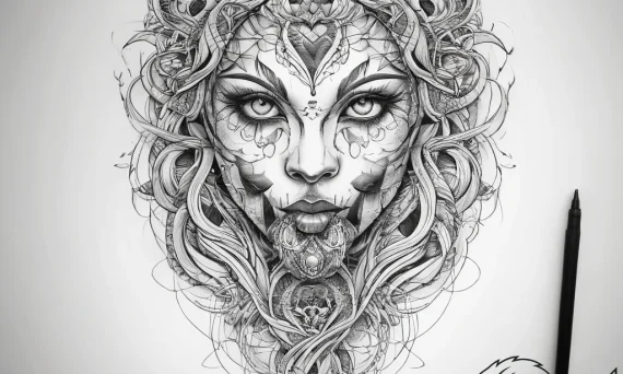 Tattoo sketch weave - tattoo sketch (№1757434353_0, 09.09.2025 16:12) — tattoovalue.net