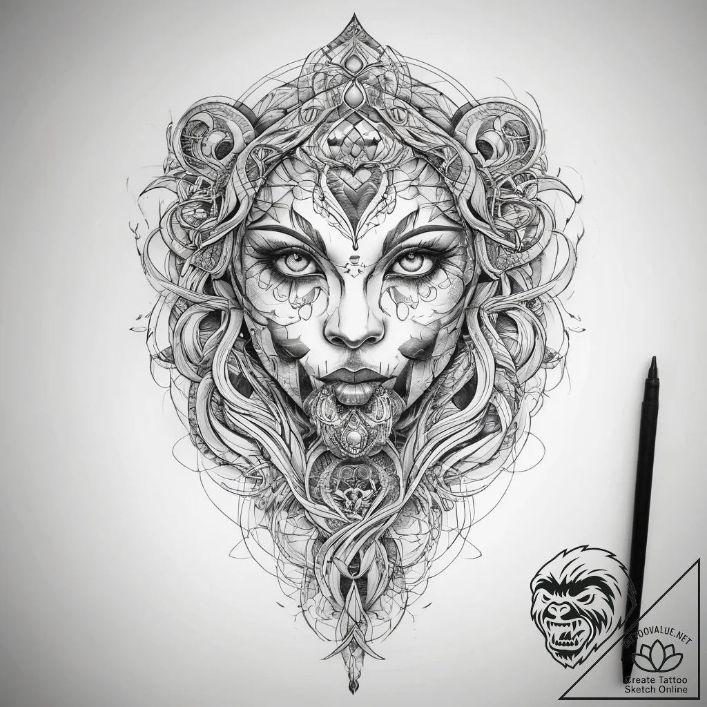 Tattoo sketch weave - tattoo sketch (№1757434353_0, 09.09.2025 16:12) — tattoovalue.net