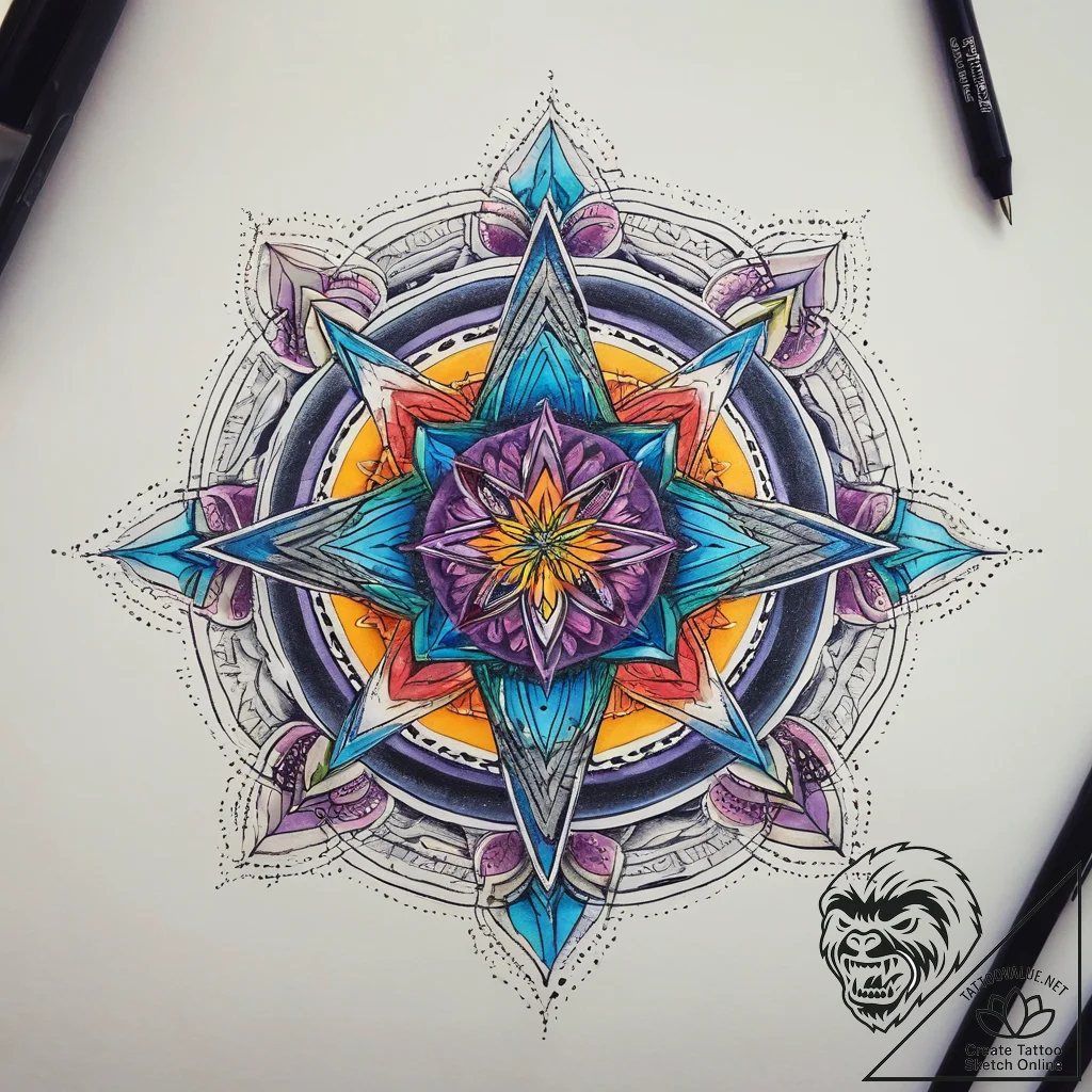Tattoo sketch cosmic spirit, concept art for... - tattoo sketch (№1757434552_0, 09.09.2025 16:15) — tattoovalue.net