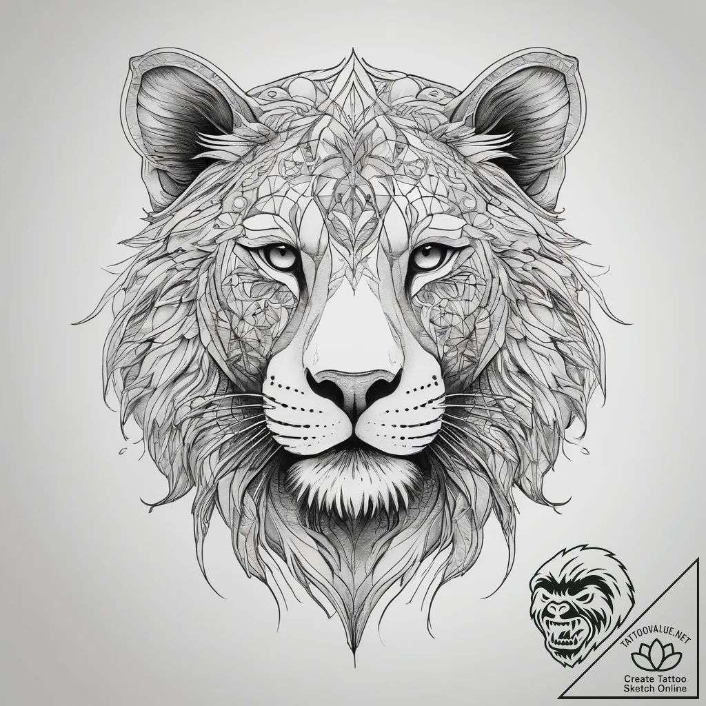 Tattoo sketch a symbolic animal, ink illustra... - tattoo sketch (№1757434944_0, 09.09.2025 16:22) — tattoovalue.net