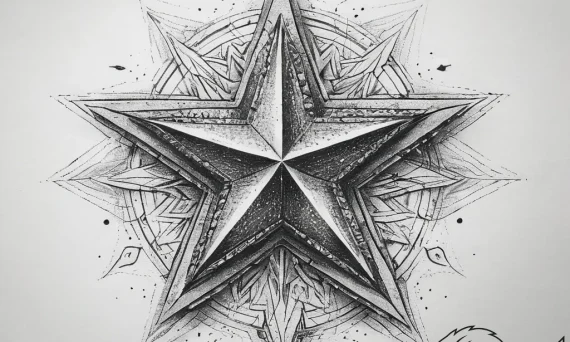Tattoo sketch crop top with a star, tattoo fl... - tattoo sketch (№1757437698_0, 09.09.2025 17:08) — tattoovalue.net