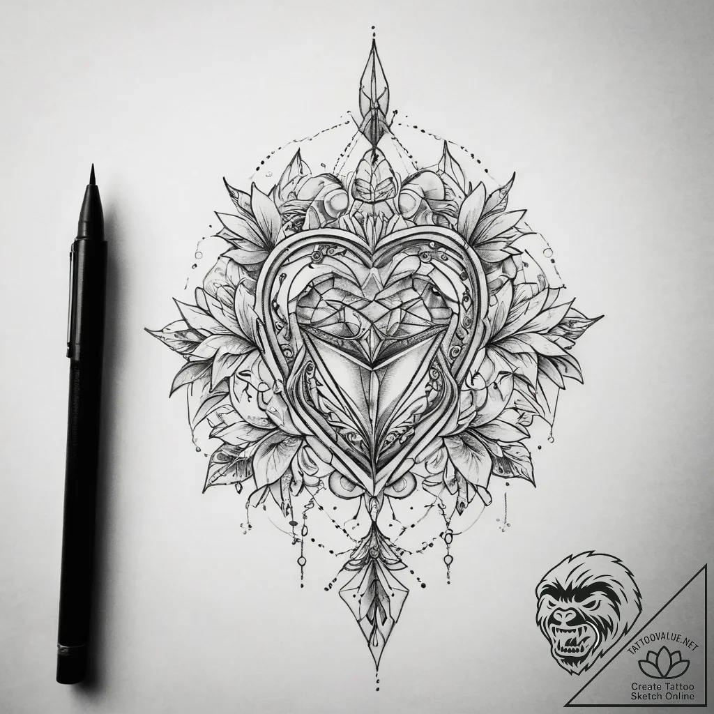 Tattoo sketch locket photo tattoo, artistic t... - tattoo sketch (№1757438494_0, 09.09.2025 17:21) — tattoovalue.net