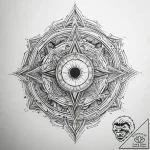 Tattoo sketch cosmic source, ink illustration… – tattoo sketch (№1757439092_0, 09.09.2025 17:31) — tattoovalue.net