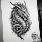 Tattoo sketch norse dragon, concept art for t… – tattoo sketch (№1757439881_0, 09.09.2025 17:44) — tattoovalue.net