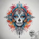 Tattoo sketch aura, ink illustration for tatt… – tattoo sketch (№1757441865_0, 09.09.2025 18:17) — tattoovalue.net