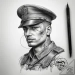 Tattoo sketch soldier with a ring, tattoo lin… – tattoo sketch (№1757442466_0, 09.09.2025 18:27) — tattoovalue.net