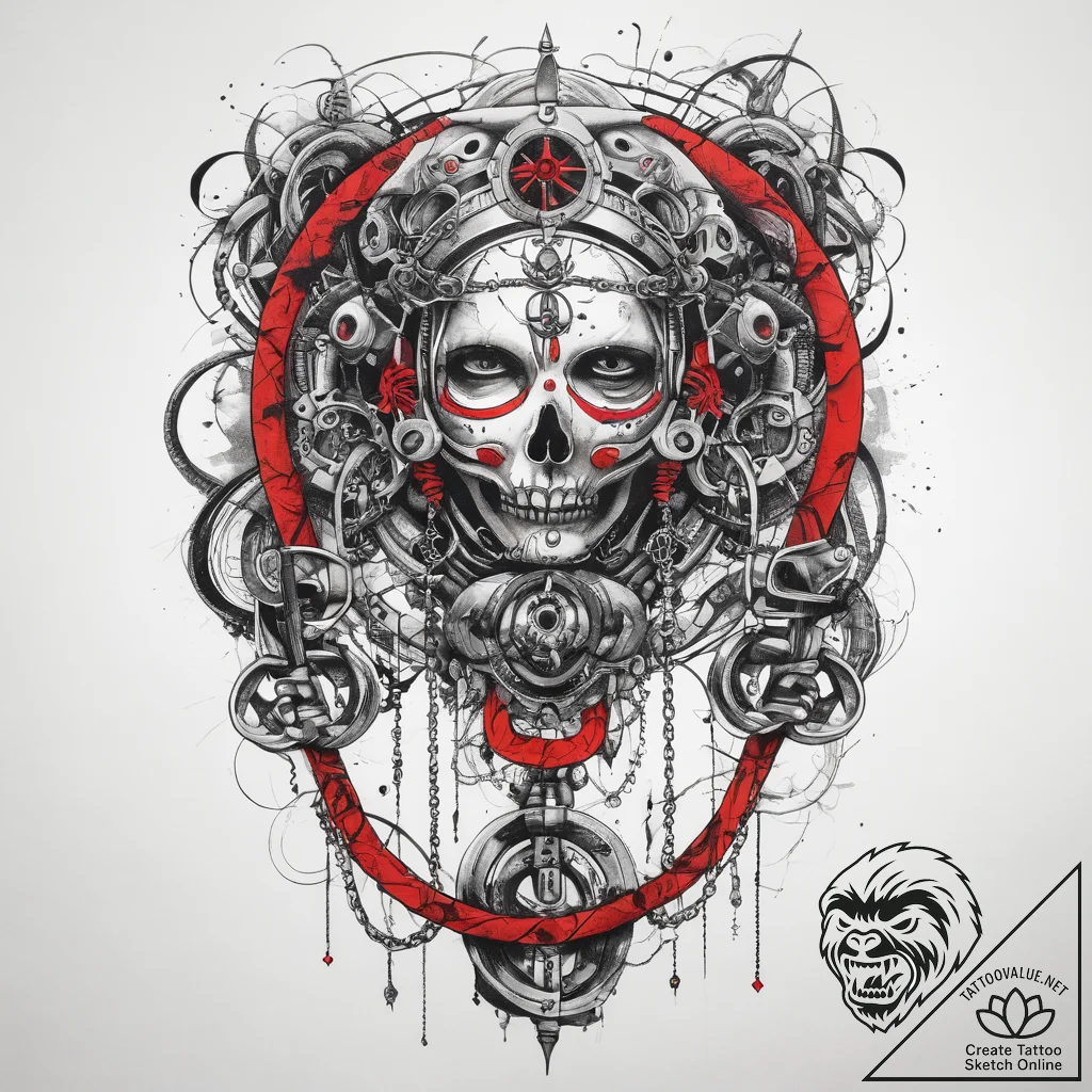 Tattoo sketch magical chain, artistic tattoo... - tattoo sketch (№1757442858_0, 09.09.2025 18:34) — tattoovalue.net