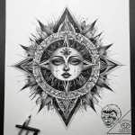 Tattoo sketch cosmic lore, concept art for ta… – tattoo sketch (№1757443447_0, 09.09.2025 18:44) — tattoovalue.net