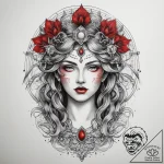 Tattoo sketch goddess tattoo, tattoo line art… – tattoo sketch (№1757444246_0, 09.09.2025 18:57) — tattoovalue.net