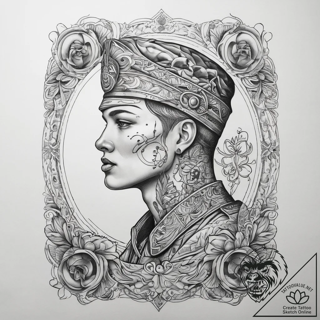Tattoo sketch soldier with a letter, tattoo f... - tattoo sketch (№1757444443_0, 09.09.2025 19:00) — tattoovalue.net