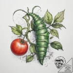Tattoo sketch tomato hornworm, tattoo sketch… – tattoo sketch (№1757446624_0, 09.09.2025 19:37) — tattoovalue.net