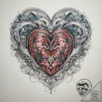 Tattoo sketch mended heart with a stitch, tat… – tattoo sketch (№1757447601_0, 09.09.2025 19:53) — tattoovalue.net