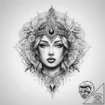 Tattoo sketch blessed being – tattoo sketch (№1757449781_0, 09.09.2025 20:29) — tattoovalue.net