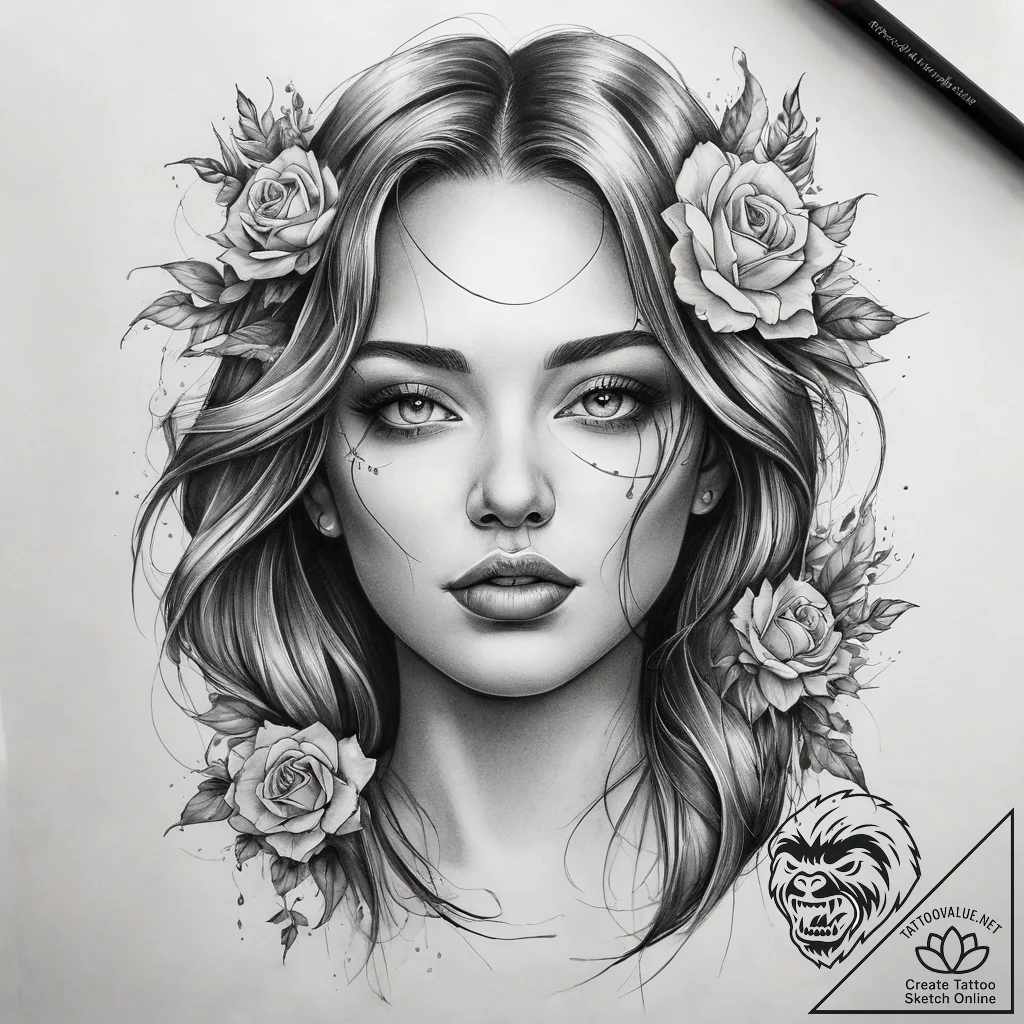 Tattoo sketch emotion, artistic tattoo sketch... - tattoo sketch (№1757449976_0, 09.09.2025 20:32) — tattoovalue.net