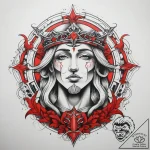 Tattoo sketch holy scene, tattoo flash sheet… – tattoo sketch (№1757450569_0, 09.09.2025 20:42) — tattoovalue.net
