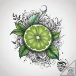 Tattoo sketch cilantro with a lime, tattoo dr… – tattoo sketch (№1757450968_0, 09.09.2025 20:49) — tattoovalue.net
