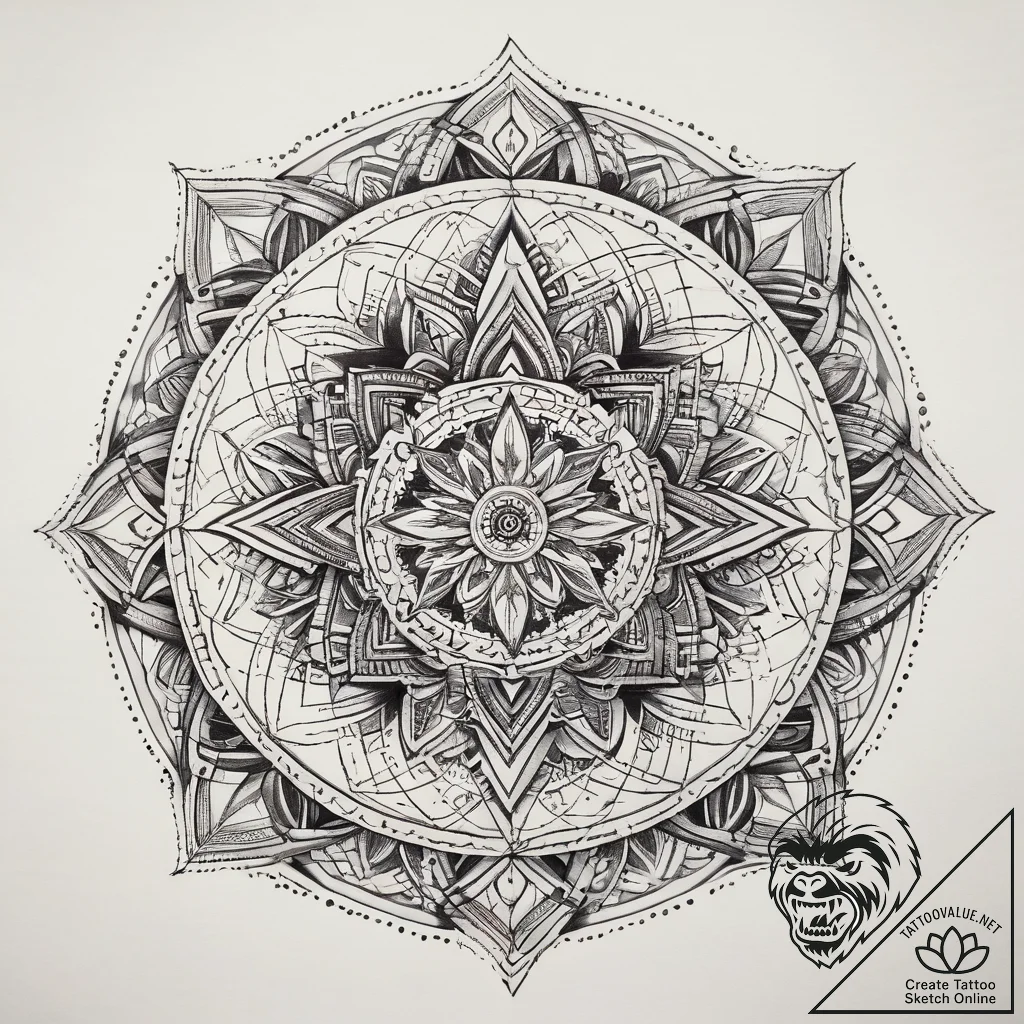 Tattoo sketch blessed creation, artistic tatt... - tattoo sketch (№1757451171_0, 09.09.2025 20:52) — tattoovalue.net