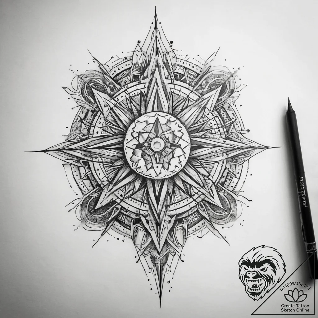 Tattoo sketch cosmic scene, tattoo line art,... - tattoo sketch (№1757451367_0, 09.09.2025 20:56) — tattoovalue.net