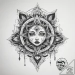 Tattoo sketch cosmic mystery, tattoo sketch d… – tattoo sketch (№1757451565_0, 09.09.2025 20:59) — tattoovalue.net