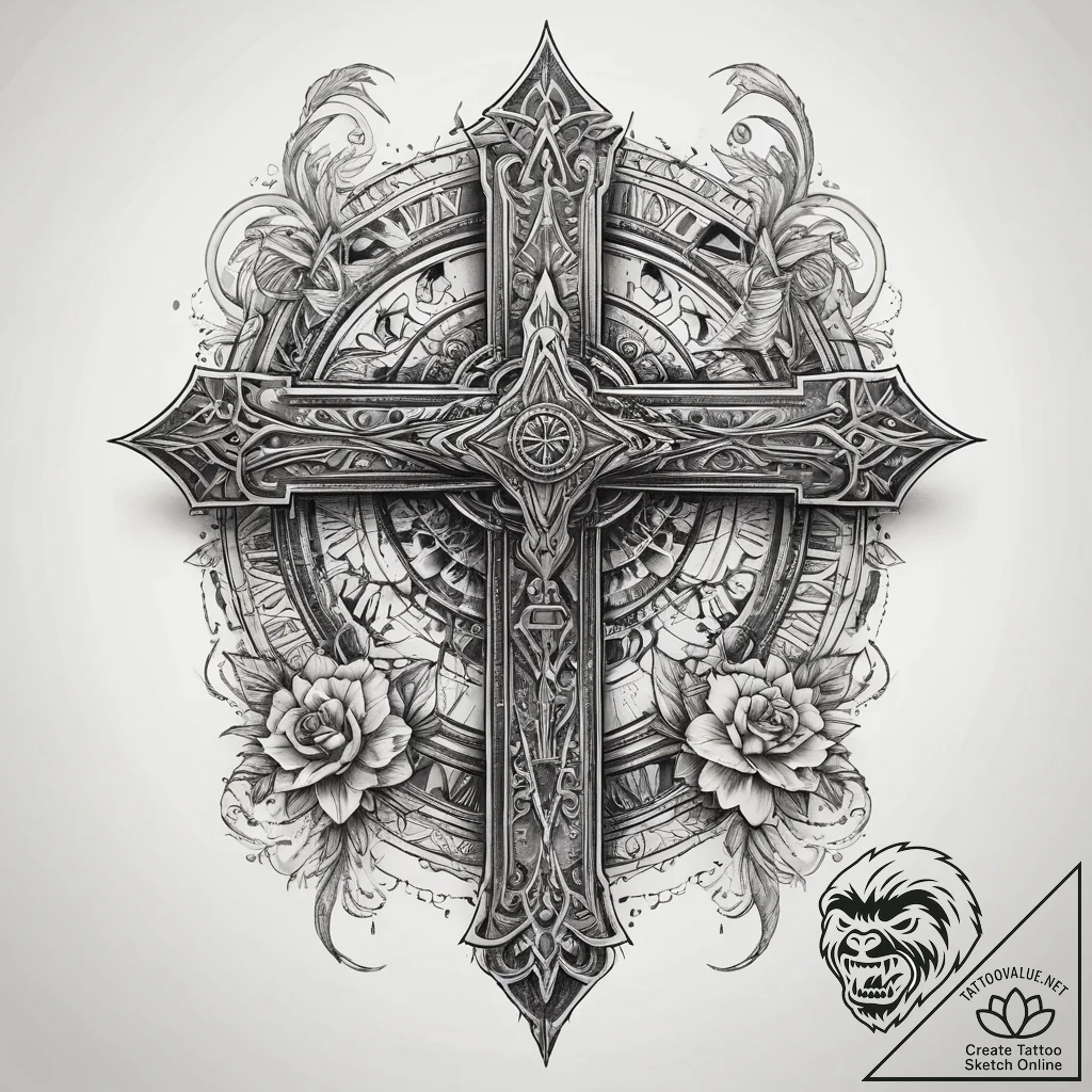 Tattoo sketch a symbolic object, tattoo drawi... - tattoo sketch (№1757452552_0, 09.09.2025 21:15) — tattoovalue.net
