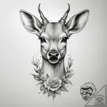 Tattoo sketch graceful fawn tattoo – tattoo sketch (№1757453146_0, 09.09.2025 21:25) — tattoovalue.net