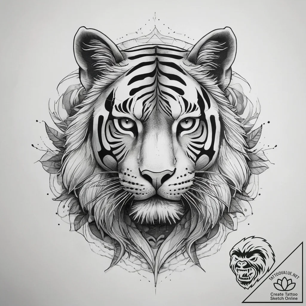 лайнворк (linework), ink illustration for tat... - tattoo sketch (№1757453341_0, 09.09.2025 21:29) — tattoovalue.net