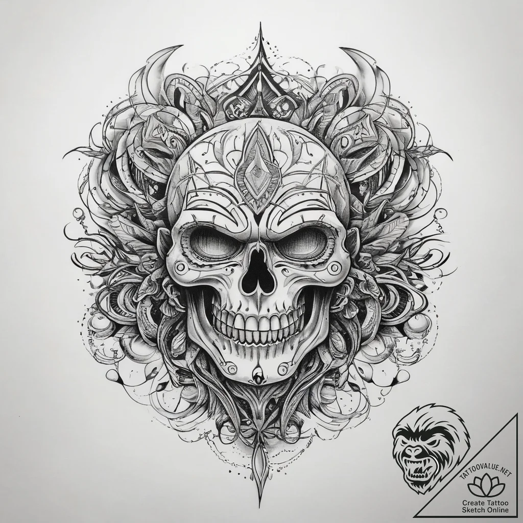 Tattoo sketch spirit, ink illustration for ta... - tattoo sketch (№1757454928_0, 09.09.2025 21:55) — tattoovalue.net