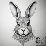 Tattoo sketch кролик, tattoo line art, dotwor… – tattoo sketch (№1757456908_0, 09.09.2025 22:28) — tattoovalue.net