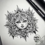 Tattoo sketch cosmic self, tattoo flash sheet… – tattoo sketch (№1757457114_0, 09.09.2025 22:31) — tattoovalue.net