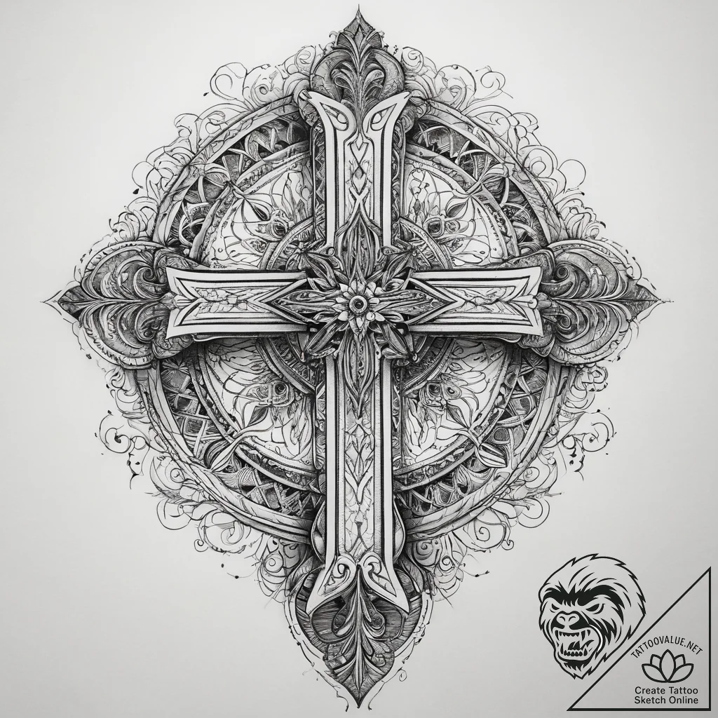 Tattoo sketch divine legend, artistic tattoo... - tattoo sketch (№1757457309_0, 09.09.2025 22:35) — tattoovalue.net