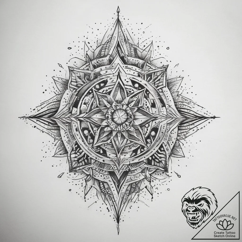 Tattoo sketch cosmic land, tattoo flash sheet... - tattoo sketch (№1757458109_0, 09.09.2025 22:48) — tattoovalue.net