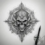 Tattoo sketch divine narrative, concept art f… – tattoo sketch (№1757459098_0, 09.09.2025 23:04) — tattoovalue.net