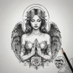 Tattoo sketch angel tattoo, artistic tattoo s… – tattoo sketch (№1757459499_0, 09.09.2025 23:11) — tattoovalue.net