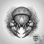Tattoo sketch hermit crab, ink illustration f… – tattoo sketch (№1757459902_0, 09.09.2025 23:18) — tattoovalue.net