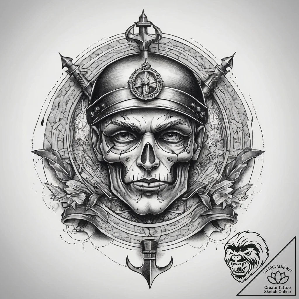 Tattoo sketch map, ink illustration for tatto... - tattoo sketch (№1757460912_0, 09.09.2025 23:35) — tattoovalue.net