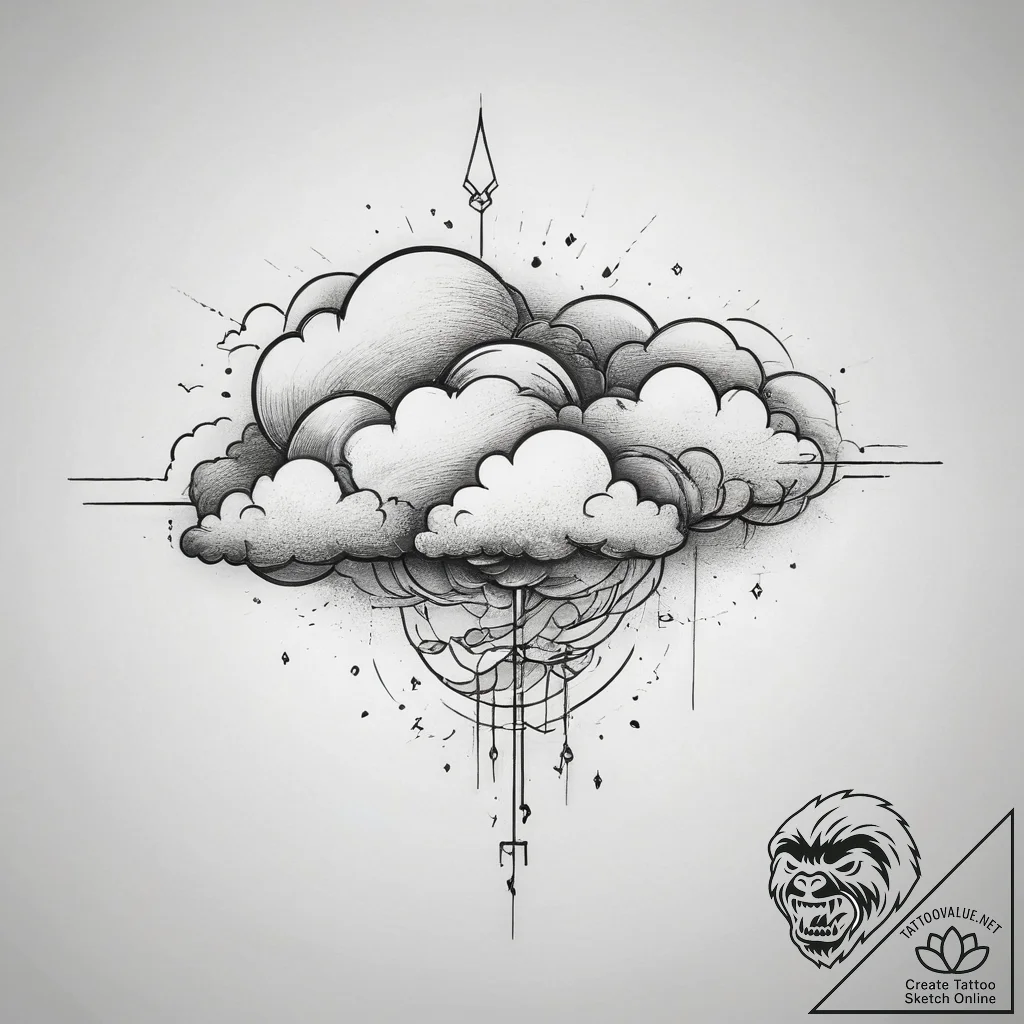 Tattoo sketch cloud, artistic tattoo sketch,... - tattoo sketch (№1757461312_0, 09.09.2025 23:41) — tattoovalue.net