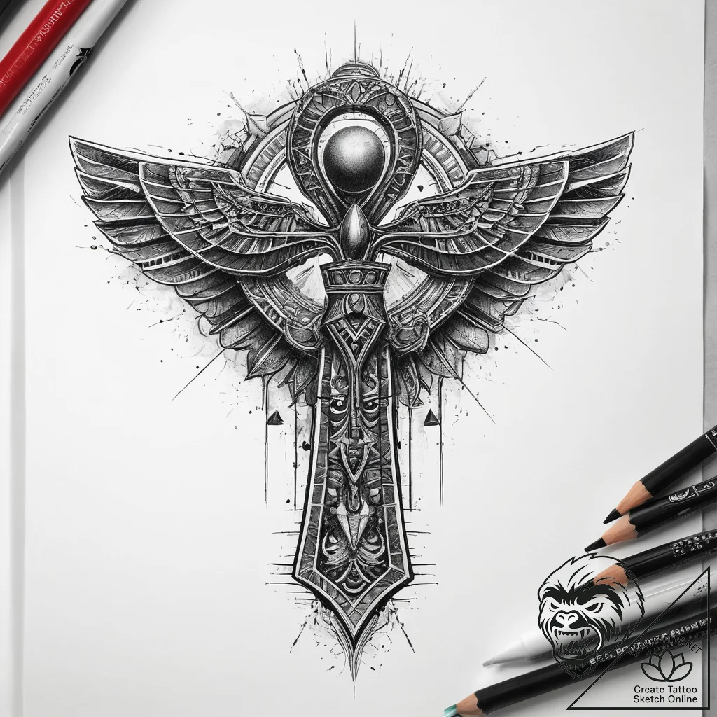 Tattoo sketch egyptian ankh symbol, tattoo dr... - tattoo sketch (№1757464697_0, 10.09.2025 00:38) — tattoovalue.net
