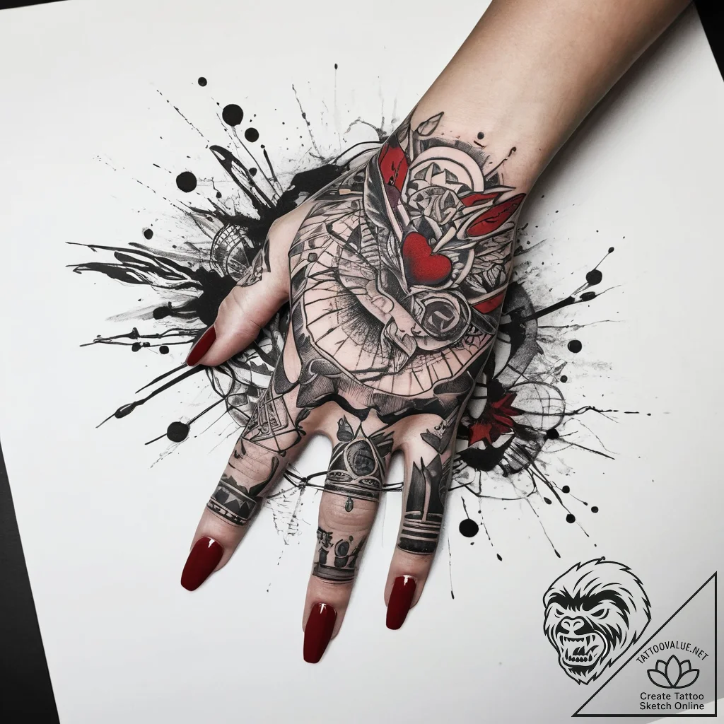 Tattoo sketch hands with a pencil, tattoo ske... - tattoo sketch (№1757465100_0, 10.09.2025 00:45) — tattoovalue.net