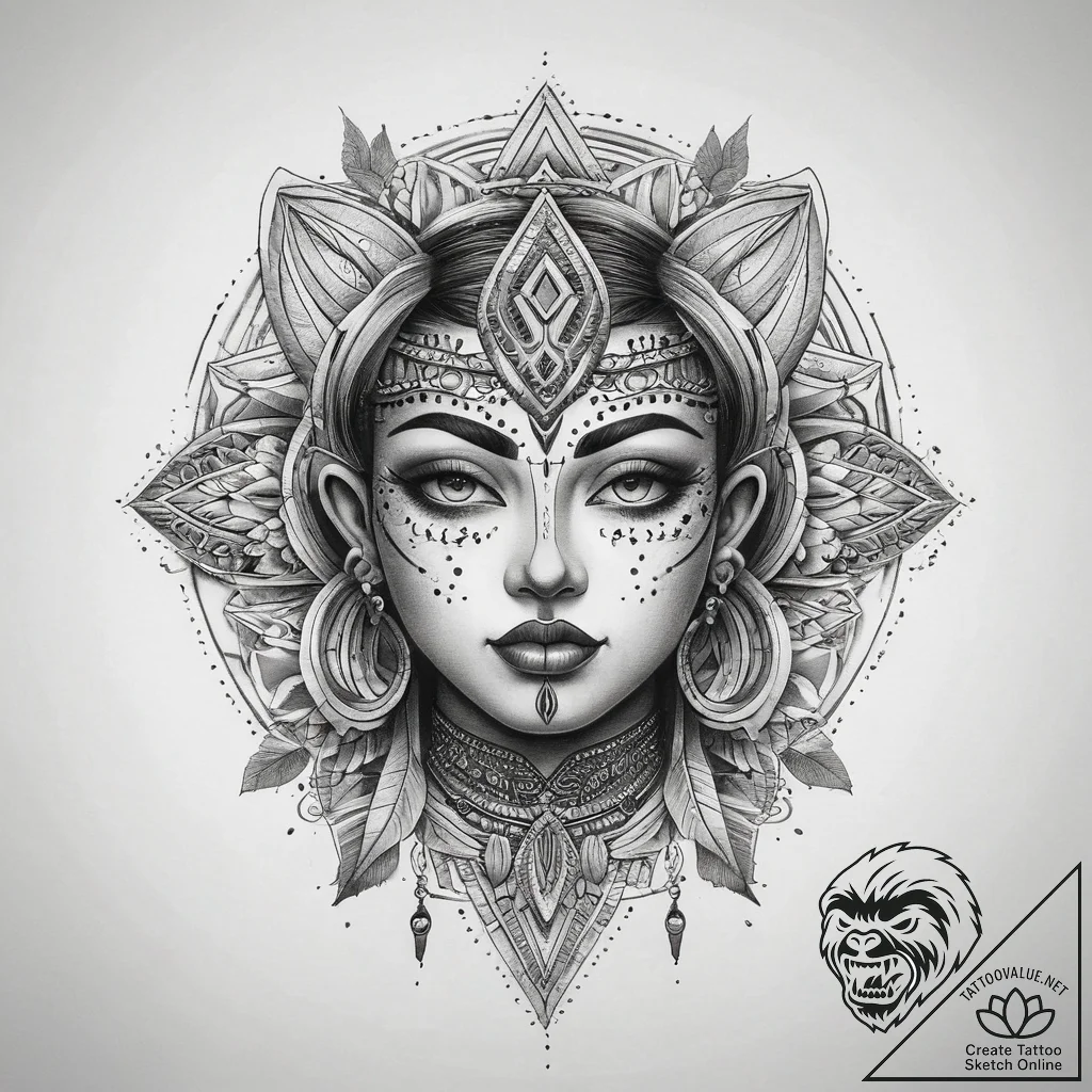 Tattoo sketch kali, tattoo sketch design, bla... - tattoo sketch (№1757465888_0, 10.09.2025 00:58) — tattoovalue.net