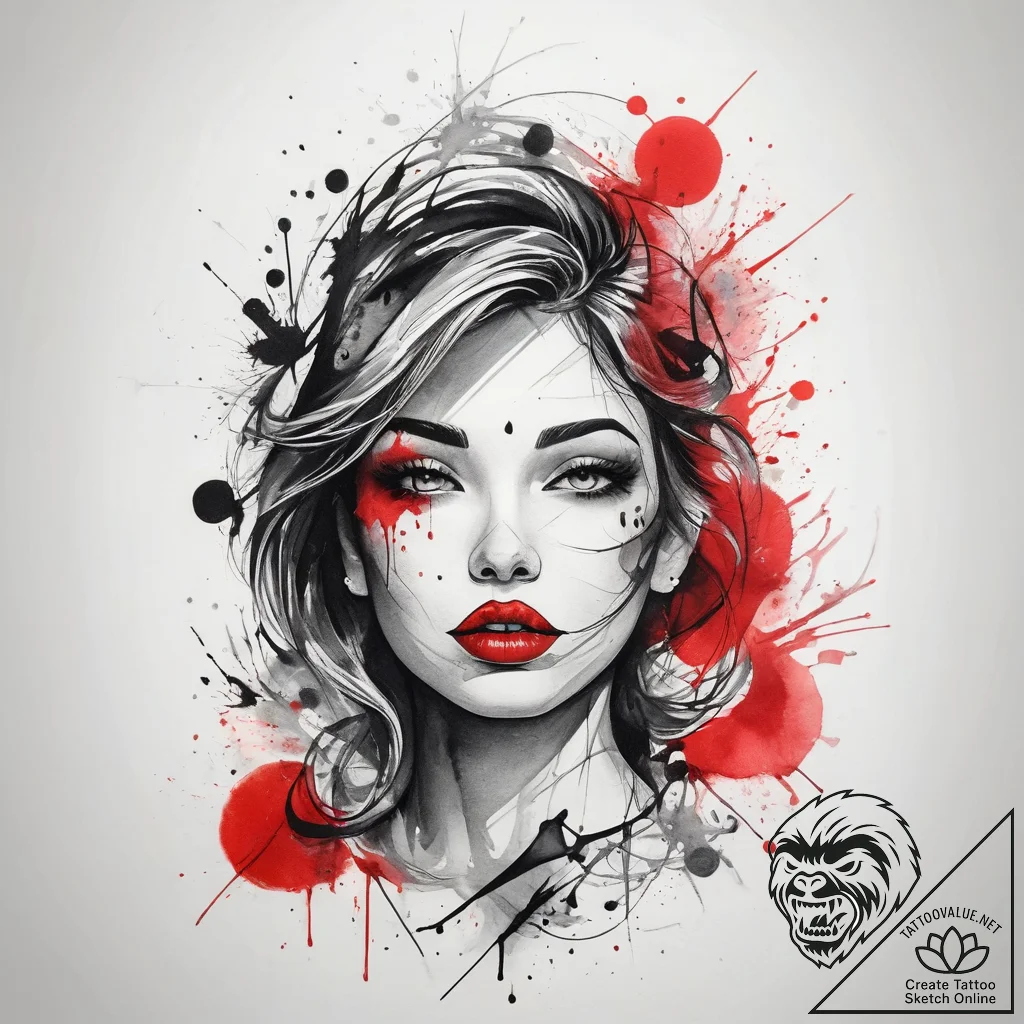 Tattoo sketch lipstick tattoo, artistic tatto... - tattoo sketch (№1757466286_0, 10.09.2025 01:04) — tattoovalue.net