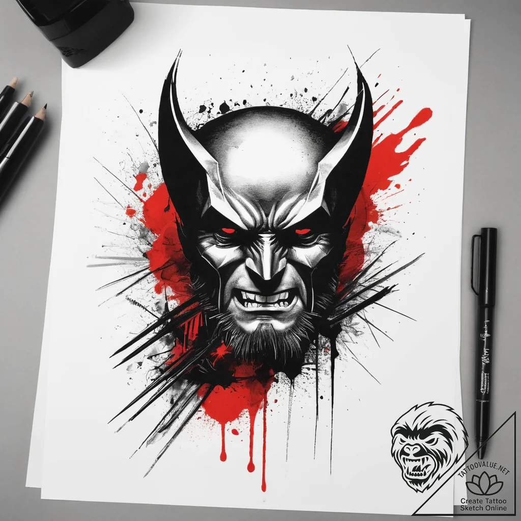 Tattoo sketch wolverine claws, tattoo flash s... - tattoo sketch (№1757467469_0, 10.09.2025 01:24) — tattoovalue.net