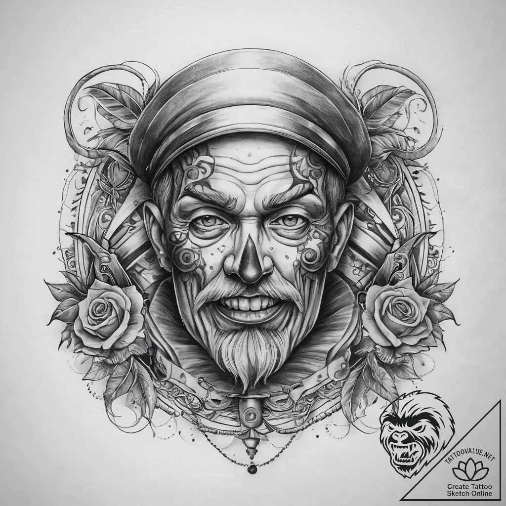 Tattoo sketch emotion, artistic tattoo sketch... - tattoo sketch (№1757468648_0, 10.09.2025 01:44) — tattoovalue.net