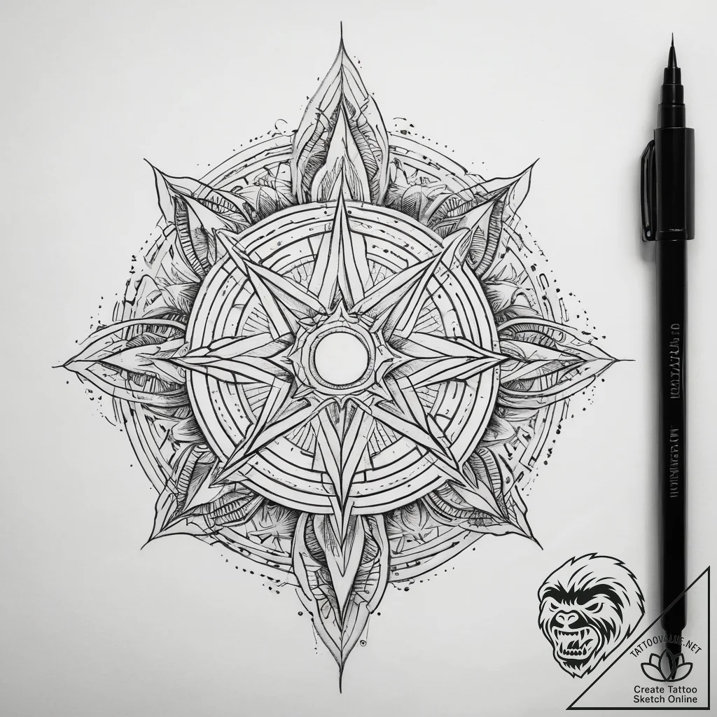 Tattoo sketch cosmic creation, tattoo flash s... - tattoo sketch (№1757468842_0, 10.09.2025 01:47) — tattoovalue.net