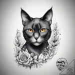 Tattoo sketch черный кот, artistic tattoo ske… – tattoo sketch (№1757469037_0, 10.09.2025 01:50) — tattoovalue.net