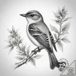 Tattoo sketch white-eyed vireo, tattoo drawin… – tattoo sketch (№1757469629_0, 10.09.2025 02:00) — tattoovalue.net