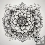 Tattoo sketch marigold, ink illustration for… – tattoo sketch (№1757470019_0, 10.09.2025 02:06) — tattoovalue.net
