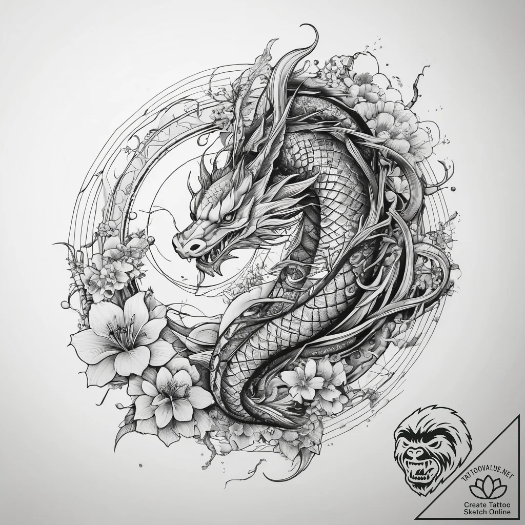 Tattoo sketch spirograph design, concept art... - tattoo sketch (№1757472151_0, 10.09.2025 02:42) — tattoovalue.net