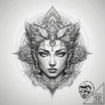 Tattoo sketch genasi element – tattoo sketch (№1757473508_0, 10.09.2025 03:05) — tattoovalue.net