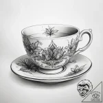 Tattoo sketch teacup tattoo – tattoo sketch (№1757475444_0, 10.09.2025 03:37) — tattoovalue.net